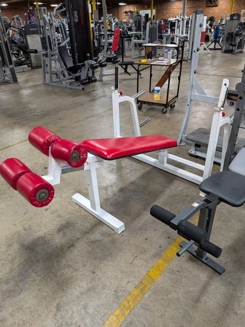 Commercial Grade White Olympic Decline Bench – very good benches for sale